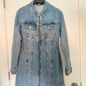 Zara Denim Zip Up Dress